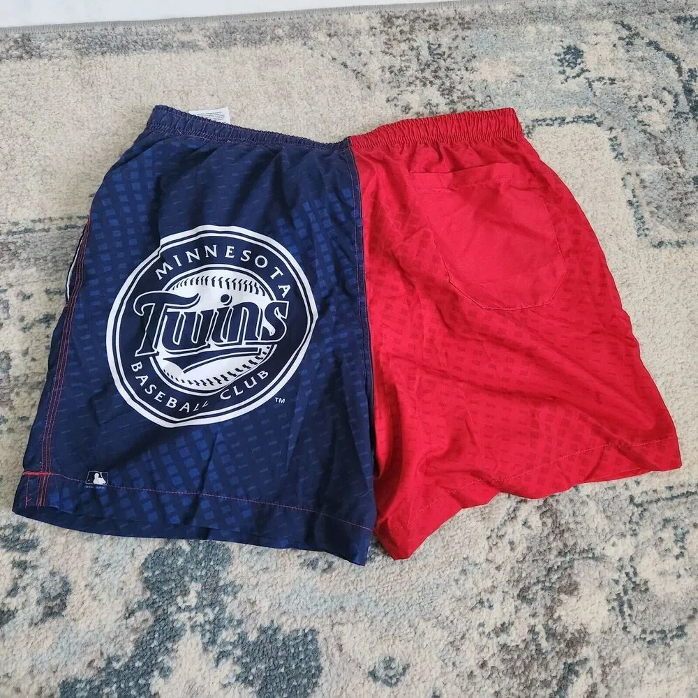 Minnesota Twins Swim Trunks Mens Large w/ Lining MLB Major Club Red Blue
